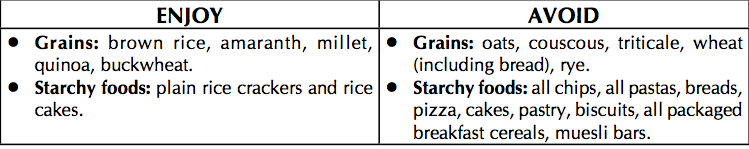 Grains and starches